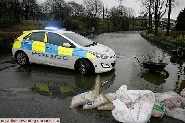 Flooding in Saddleworth. Coverhill Rd Grotton.