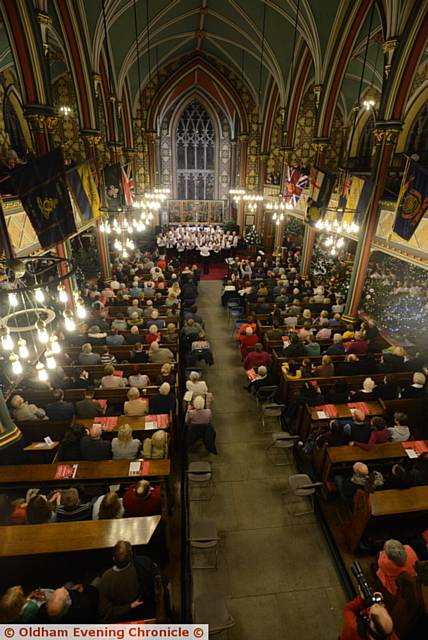 OLDHAM Parish Church, packed for the concert