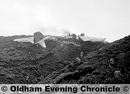 The DC-3 crash site in 1949