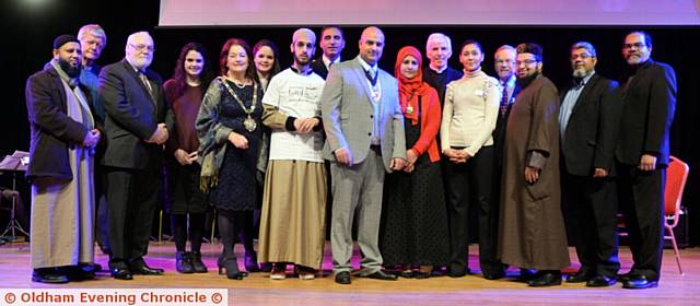 UNITED in celebration . . . the Oldham Inter-faith Forum's Festival of Light at Queen Elizabeth Hall