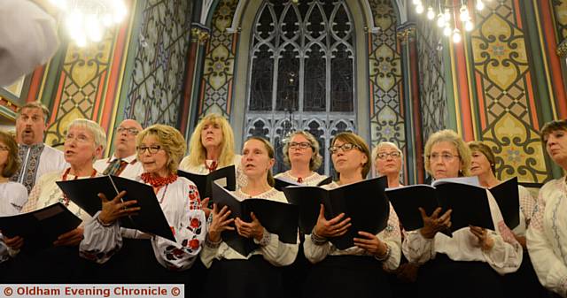 IN full voice the Mriya Mixed Voice Ukrainian Choir