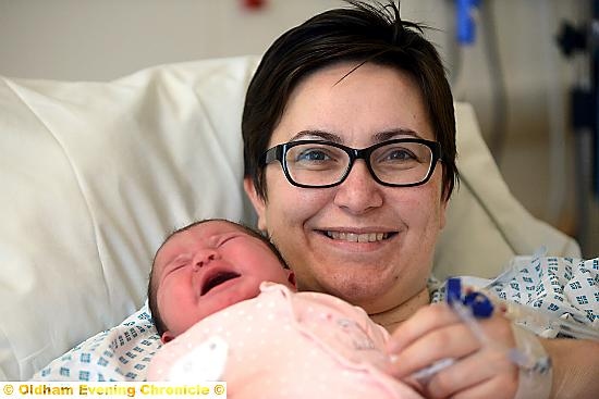 BOUNCING baby . . mum Karina with Ava Emelia who weighed in at a whopping 10lb 4oz. 