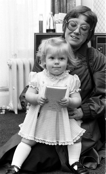 MAKING headlines . . . reporter Janice with Louise Brown in 1979
