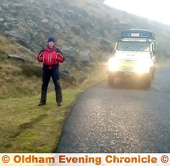 OMRT’s Richard Beswick on Chew Track, where the man was found OMRT’s Richard Beswick on Chew Track, where the man was found