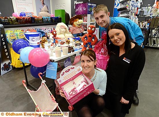 Pictured (l-r): Rebecca Byrne (manager), Joseph Nield and Steph Heywood. Pictured (l-r): Rebecca Byrne (manager), Joseph Nield and Steph Heywood.