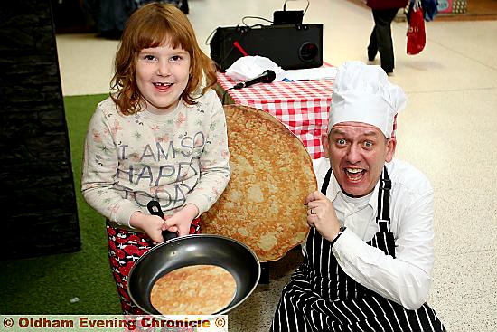 SIX-YEAR-OLD Isobel Ashworth gets flippin great for host John Goodfellow.