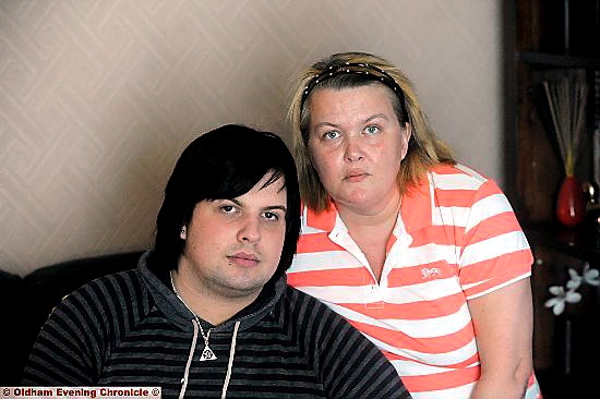 ROYTON man Tommy Nuttall with his mum Ann-Marie Walls who died in February. ROYTON man Tommy Nuttall with his mum Ann-Marie Walls who died in February.