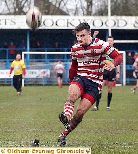 Lewis Palfrey kicked four goals on his return to the Oldham side. 