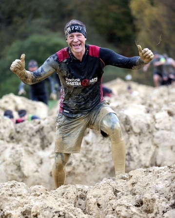 MUDDY marvellous — Steve Hill completes a gruelling obstacle course MUDDY marvellous — Steve Hill completes a gruelling obstacle course