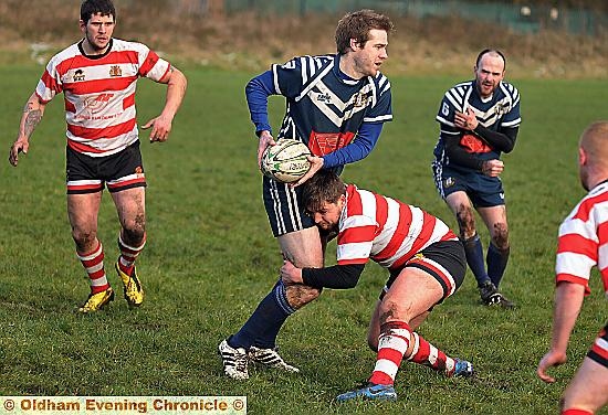PAT ON THE BACK . . . Hollinwood’s Pete Davies. PAT ON THE BACK . . . Hollinwood’s Pete Davies.