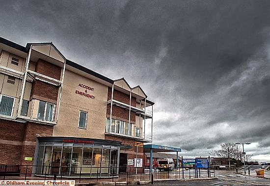 The Pennine Acute Hospitals NHS Trust, which oversees the Royal Oldham Hospital, temporarily diverted ambulances away from its A&E departments.