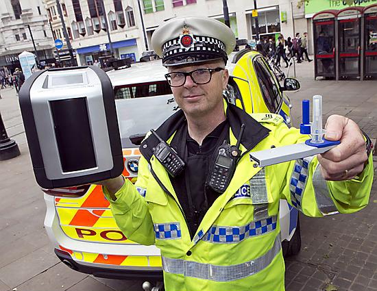 NONE for the road . . . Sgt John Brennan with roadside drug drive testing kit NONE for the road . . . Sgt John Brennan with roadside drug drive testing kit