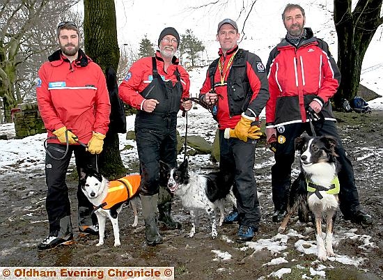 IN training . . . (from left) Paul Bartram and Flo; John Coombs and Flash; Nick Shepard and Bill Batson with Angus IN training . . . (from left) Paul Bartram and Flo; John Coombs and Flash; Nick Shepard and Bill Batson with Angus