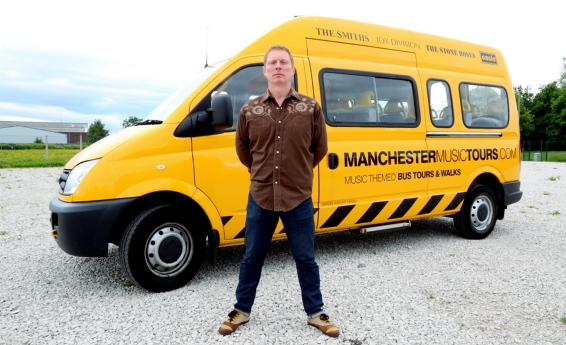 Craig Gill: takes music lovers on musical tours of Manchester by minibus or on foot Craig Gill: takes music lovers on musical tours of Manchester by minibus or on foot
