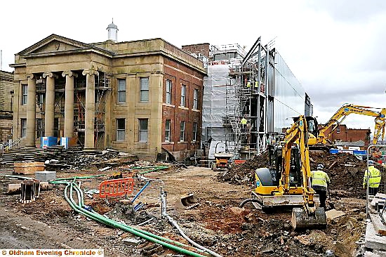 EDGING closer: Oldham’s new cinema complex nears completion