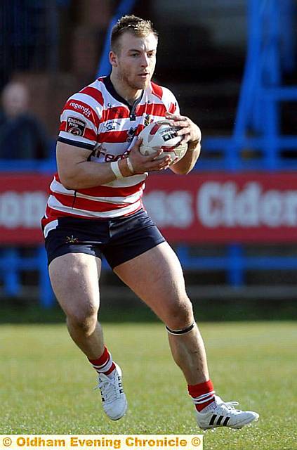 Adam Clay . . . one of two try-scorers for Oldham Adam Clay . . . one of two try-scorers for Oldham