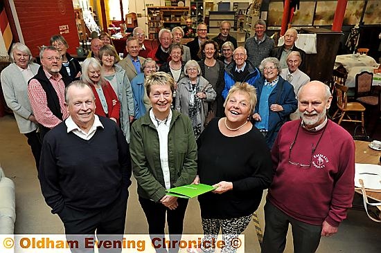 TWENTY years of helping formerly homeless people... Founding members (L-R) Chris Mayer (original community leader), Frances Hirst (Chair of Trustees), Richard Darlington (one of the leading founders) and Ann Thorne (founding vice chairman).