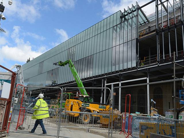 EDGING closer... the new cinema complex being built in the old Town Hall making progress
