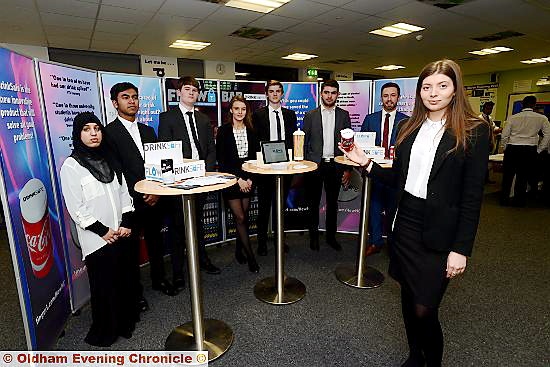 GOING with the flow . . . North Chadderton School’s winning team GOING with the flow . . . North Chadderton School’s winning team