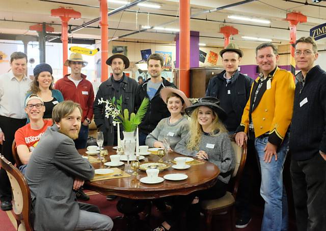 THE winning New Economy group with their dining room display at Emmaus Mossley