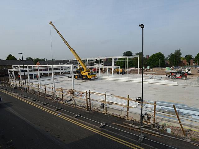 New Lidl store being constructed on the site of Royton Assembly Hall.