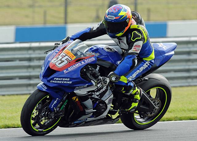 ASHLEY BEECH . . . first points finish of the season at Donington Park 