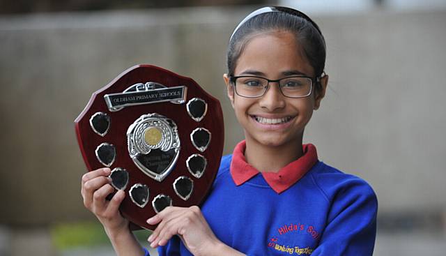 WINNER . . . St Hilda's pupil Samirah Talukdar 