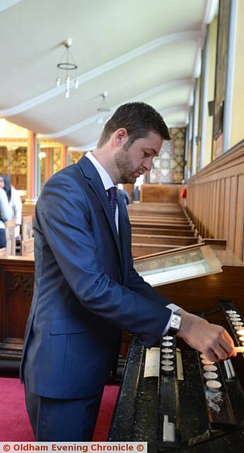 Prayers at Oldham Parish Church for murdered Labour MP Jo Cox. Pic shows Jim McMahon MP.