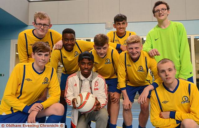 Angel Gomes, from Manchester United Academy visits Mahdlo members for a soccer training session and to talk about his experiences with Man U.