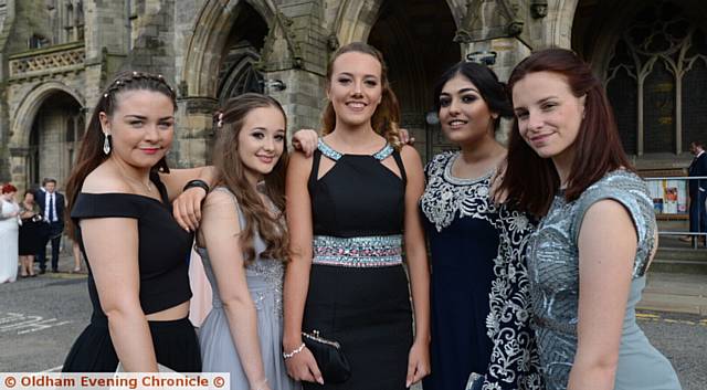 GIRLS just want to have fun . . . Hannah Jones, Lucy Flynn, Ellie Pomfrey, Iqra Shahid, and Catherine Stott