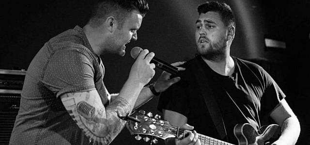 BELTING out the songs, Krys James, left, and Andy King. BELTING out the songs, Krys James, left, and Andy King.