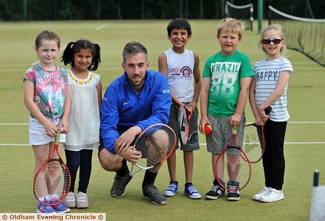 LEFT to right: Amiyah Warburton, Maryam Ali, Adam Smethurst (coach), Suhayl Ali, Adam Cooper and Sophie Harris.
