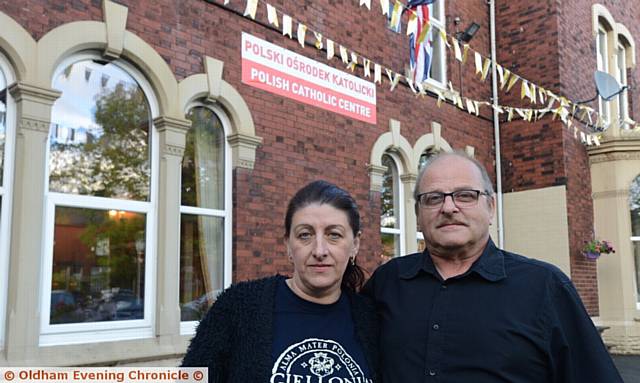 PLEA for calm . . . Teresa and Tony Kurkiewicz, of the Polish Catholic Centre