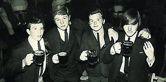 TEENAGER Norman Grimshaw (right) on holiday with friends at Butlin's