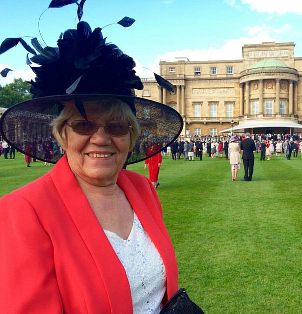 CHAIRWOMAN of the Chernobyl Children's Lifeline (Oldham Link) Theresa Novotny attending the Queen's garden party last month