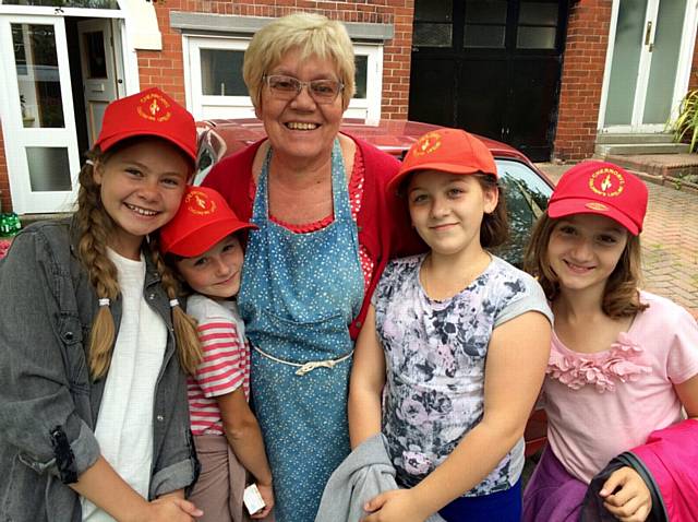 THERESA Novotny with youngsters from Chernobyl