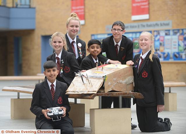 WINNERS Sonic Boom with team, from left, Mohammad Fezan, Heather Fish, Sophie Porter, Mohammed Ali, Isaac Jackson and Georgia Jones