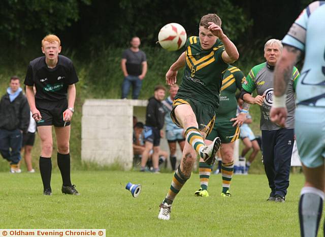 HERE'S LOOKING AT YOU . . . Matthew Whitehead kicks a successful conversion