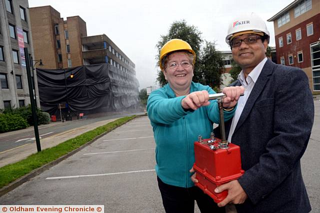 CAR park countdown . . . council leader Jean Stretton and deputy Abdul Jabbar 