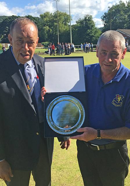 GRAHAM Flint (left) president of Greater Manchester County Bowling Association and Steve Copeland