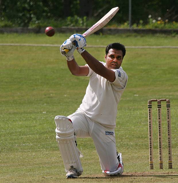 GLOD ALL OVER . . . Rehan Rafiq scored a century against Saddleworth last weekend