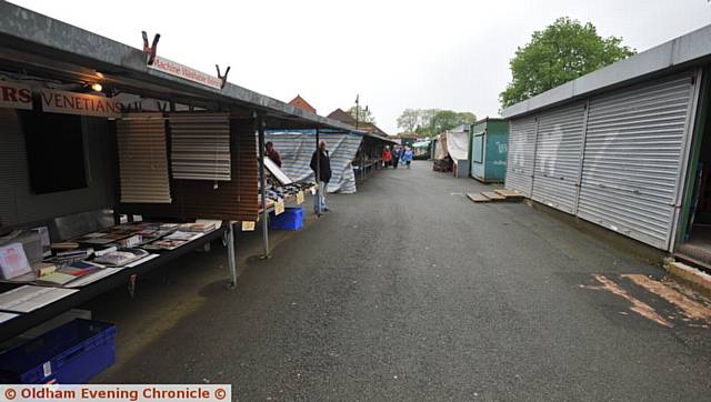 SET to come down . . . stalls from the former Shaw Market