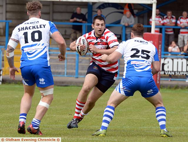 TRY SCORER . . . Phil Joy touched down for Oldham. 