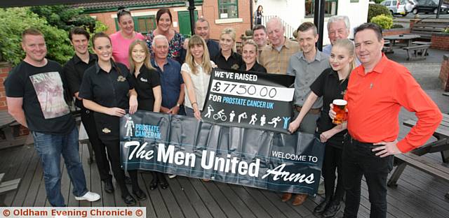 BUMPER amount ... staff and regulars at the Rose of Lancaster raised £7,500 for the Prostate Cancer charity BUMPER amount ... staff and regulars at the Rose of Lancaster raised £7,500 for the Prostate Cancer charity
