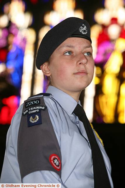 CADET flight sergeant , Rebecca Yates, from 2200 ATC, Oldham.