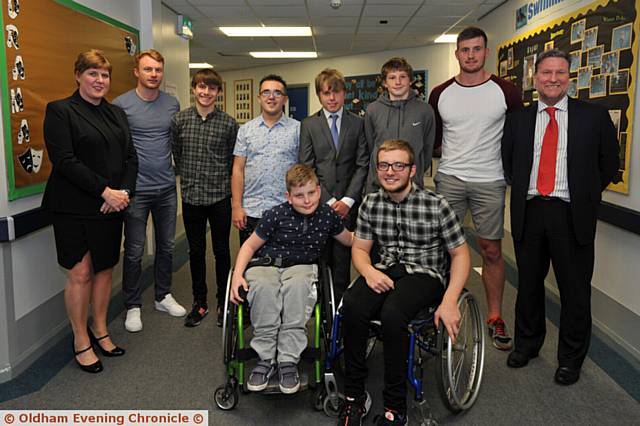 ALISON Tootill, Chris Taylor, Luke Flanagan, Ellis Potts, Matthew Walker, Tony Rydings, Joe Greenwood, Graham Quinn. Front: Beck Cromack-Hough and Nathan Oldham 