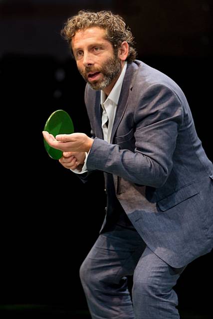 PING-PONG, anyone? Oliver (Elliot Levey) prepares to serve us his young life in The Mighty Walzer. 