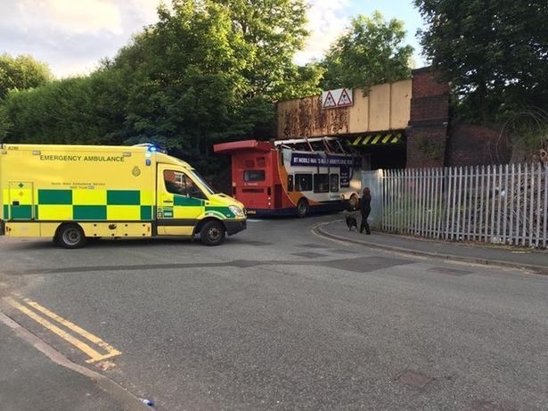 Bus crashes into the railway bridge between Joshua Lane and Mills Hill Road