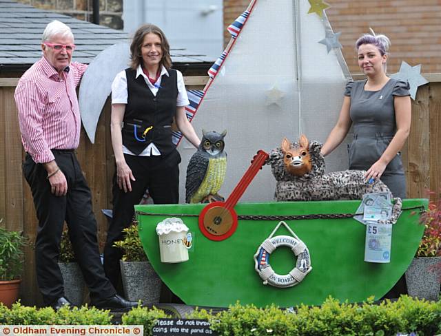 LEFT to right: Phil Whiteman, Lynne Mooney and Charlotte Jones (Old Bell Inn staff)