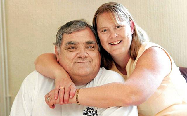 JOHN and Hazel Wilson. Hazel was nominated in the Pride of Manchester Awards for nursing John after he had a lung transplant in 2004. Picture courtesy of MEN JOHN and Hazel Wilson. Hazel was nominated in the Pride of Manchester Awards for nursing John after he had a lung transplant in 2004. Picture courtesy of MEN